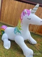 img 1 attached to Gigantic Unicorn Sprinkler For Kids - Jasonwell Inflatable Water Toy For Epic Summer Fun (XXXL) review by Joseph Winfrey