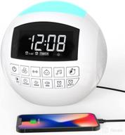 ultimate white noise sound machine: baby kids adults, dual alarm clock, 42 soothing lullaby, sleep timer, type c port, battery backup, usb phone charger, night light, dimmer & volume - perfect for teen boy girl and bedroom логотип