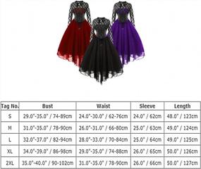 img 1 attached to Gothic Elegance: Women'S Corset Halter Lace Swing Cocktail Dress With Sleeveless/Long Sleeves