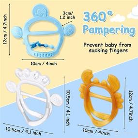 img 3 attached to 👶 6-12 Months Baby Teething Toys: Adjustable Wristband Silicone Teether Set - Anti-Dropping Chew Toys for Toddler Infant Newborn
