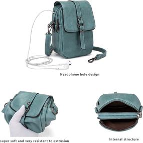 img 1 attached to Women's Leather Crossbody Shoulder Messenger Handbag - Handbags & Wallets Collection at Crossbody Bags