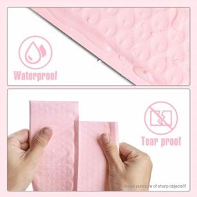 img 1 attached to Designer Pink Poly Bubble Mailers With Bubble Wrap - 25 Pack Of High-Grade Gift Mailing Envelopes With Self Seal For Ultimate Protection And Style By Fuxury #0 6X10