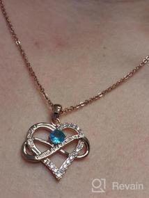 img 5 attached to Infinity Love Birthstone Necklace: The Perfect Birthday Gift For Women, Sister And Girls