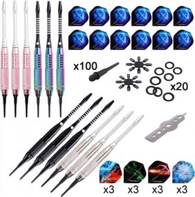 img 3 attached to Premium Soft Tip Darts Set By WIN.MAX - 12 Pcs 18 Gram With Extra 100 Dart Tips, 12 Flights, Flight Protectors & Wrench For Electronic Dartboard