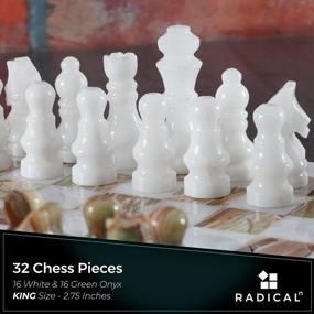 img 2 attached to Handmade White & Green Onyx Staunton And Ambassador Chess Sets - Perfect Gift For Adults!