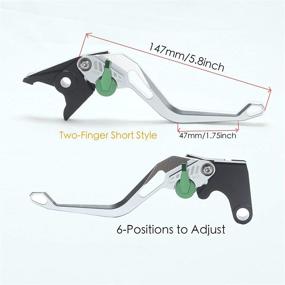 img 1 attached to Highly Adjustable Short Brake Clutch Levers for Kawasaki Z900/Z650 2017-2020, VERSYS 1000 2015-2020, Ninja 650R/ER-6F/EX650 2017-2020