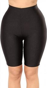 img 4 attached to YMING Women'S High Waist Yoga Shorts: Active Workout & Running With Tummy Control!