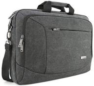 stylish and functional evecase 15.6 inch laptop messenger case in dark grey - perfect for laptops and ultrabooks with handles and shoulder strap логотип