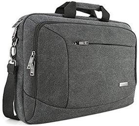 img 3 attached to Stylish And Functional Evecase 15.6 Inch Laptop Messenger Case In Dark Grey - Perfect For Laptops And Ultrabooks With Handles And Shoulder Strap