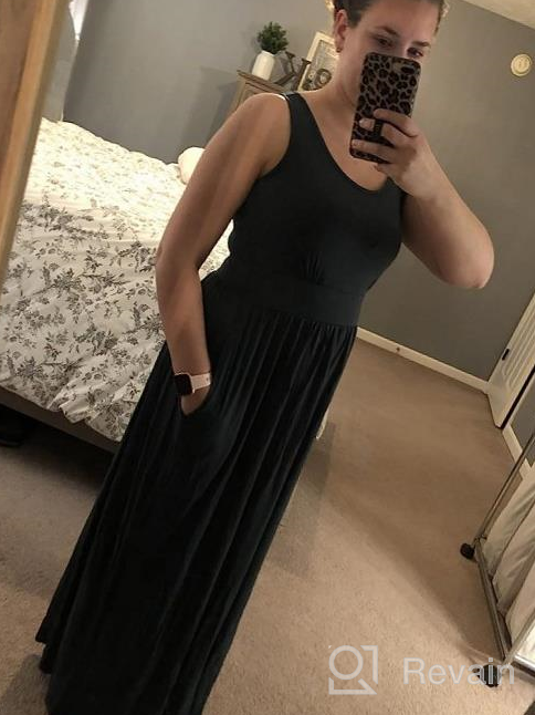 img 1 attached to Women'S Sleeveless Maxi Dress: LILBETTER Empire Waist Casual Long Dresses With Pockets review by Serguei Mracek