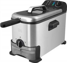 img 2 attached to 🍳 Stainless Steel Kalorik 3.2 Quart Deep Fryer with Advanced Oil Filtration
