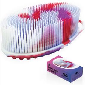 img 4 attached to Experience Cleaner, Healthier Skin With Avilana'S Marbled Exfoliating Silicone Body Scrubber!