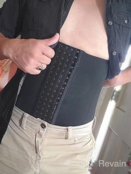 img 1 attached to Maximize Your Workouts With Men'S Waist Trainer Trimmer Belt Body Shaper And Sweat Sport Girdle Waist Cincher review by Percy Haulin