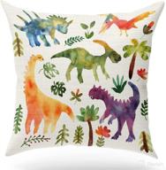 🦕 dinosaur throw pillow covers: adorable and stylish décor for nursery, bedroom, and home - ideal gift for dinosaur-loving kids and toddlers! логотип