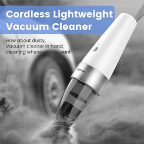 img 3 attached to 🚗 YANTU Car Vacuum Cleaner - High Power 6000PA Mini Handheld Portable Corded Small Vacuum for Quick Car Cleaning, DC 8.4V Portable Auto Vacuum Cleaner for Wet Dry with 2in1 Brush - White