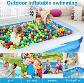 img 2 attached to 75 "X 55" X 16 "": надувной бассейн Apsung - идеальный бассейн для детей и взрослых, для использования на открытом воздухе и в помещении!