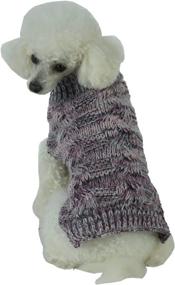 img 2 attached to 🐶 Premium Royal Bark Pet Sweater by Pet Life ® - Designer Cable Knit Dog Sweater with Turtle Neck - Warming Winter Dog Clothes for Ultimate Comfort