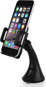 img 3 attached to Universal Car Mount Holder for iPhone Xs MAX XR X 8 Plus & Samsung Galaxy - Convenient Windshield Dashboard Cradle for Safe Driving