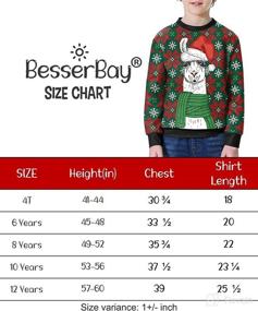 img 1 attached to 🎄 BesserBay Kid's Christmas Ugly Sweatshirt Xmas Funny Long Sleeve Shirt | Ages 4-12 Years