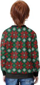 img 2 attached to 🎄 BesserBay Kid's Christmas Ugly Sweatshirt Xmas Funny Long Sleeve Shirt | Ages 4-12 Years