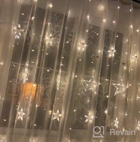 img 6 attached to Sparkle Up Your Home With Joiedomi'S 2 Pack Star Curtain Lights - 138LED 12 Stars Window Curtain Lights For Christmas, Wedding, & Holiday Decor With 8 Modes Remote (Warm White)