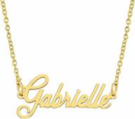 personalized 18k gold plated stainless steel name pendant necklace - kisper logo