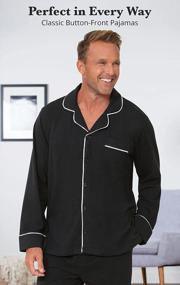 img 2 attached to Men'S 100% Cotton PajamaGram PJs Sets: Classic Style For Comfort And Relaxation.