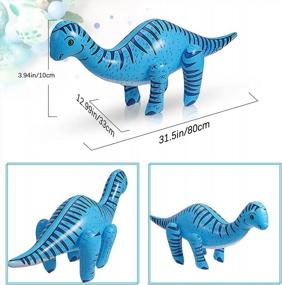 img 2 attached to Inflatable Dinosaur Party Decorations - Blow Up Balloon Brachiosaurus For Dino-Themed Baby Showers, Pool Parties, And Kids' Gifts - GUGELIVES Supplies (31 Inches Long)