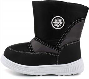 img 4 attached to Теплые и стильные зимние ботинки LONSOEN для детей - идеально подходят для приключений на свежем воздухе в холодную погоду!