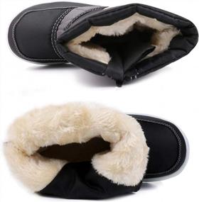 img 1 attached to Теплые и стильные зимние ботинки LONSOEN для детей - идеально подходят для приключений на свежем воздухе в холодную погоду!