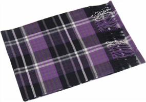 img 1 attached to 🧣 Elegant Purple Cashmere Men's Scarf Accessories by Saferin, Ideal for Winter