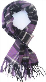 img 3 attached to 🧣 Elegant Purple Cashmere Men's Scarf Accessories by Saferin, Ideal for Winter