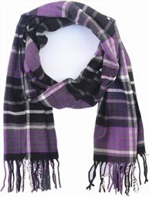 img 2 attached to 🧣 Elegant Purple Cashmere Men's Scarf Accessories by Saferin, Ideal for Winter