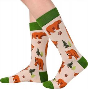 img 2 attached to Новые носки с животными для мужчин и женщин - Сумасшедшие подарки для любителей кошек, ослов, фламинго, коров и ленивцев