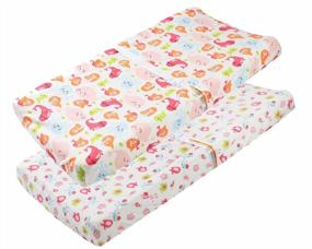 img 4 attached to Knlpruhk 2 Pack Ultra-Soft Jersey Cotton Changing Pad Covers Featuring Adorable Mermaid, Whale, Sea Lion, And Elephant - Perfect For Baby Girls!