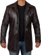 classic style meets modern comfort: blingsoul men's vintage long leather coats logo