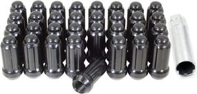 img 4 attached to 14X1 5 Lug Nuts Black Spline Tires & Wheels ~ Accessories & Parts