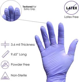 img 3 attached to 🧤 Innovative Haus Large Nitrile Gloves - Powder-Free, Latex-Free, Disposable Gloves - Non-Sterile, Food-Safe, Textured, Indigo Color - Box of 100 NGLG