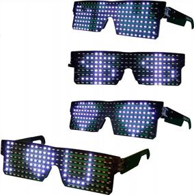 img 4 attached to CYB USB Rechargeable LED Party Glasses - Customizable For Raves, Festivals, Halloween And More