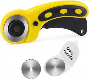 img 4 attached to Ergonomic 45Mm Rotary Cutter Set With Safety Lock And Replacement Blades For Sewing, Quilting, Scrapbooking, And Arts & Crafts - Worklion