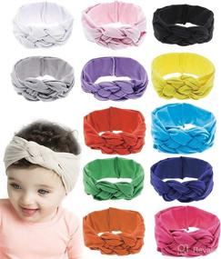 img 3 attached to 👶 12pcs Nylon Baby Headbands for Infant Girls - Head Wraps, Turbans, and Knotted Headbands