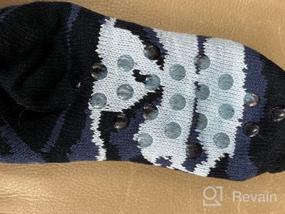 img 5 attached to DOSKONI Kids Boys Girls Fuzzy Slipper Socks | Cute Animal Soft Warm Thick Winter Socks | Children's Non-Skid Home Socks with Fleece Lining