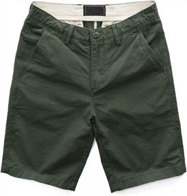 img 1 attached to Men'S Slim Fit Cotton Chino Cargo Shorts Classic Flat Front Casual Style