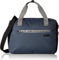 secure your tech with pacsafe's intasafe anti-theft laptop briefcase in navy logo