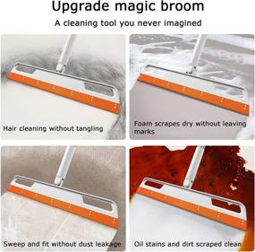 img 2 attached to 🧹 Efficient Multifunction Floor Squeegee: Silicone Wiper, Magic Broom, Non-Stick Hair Sweeper for Bathroom, Glass, Window, Kitchen, Tile Floor Cleaning