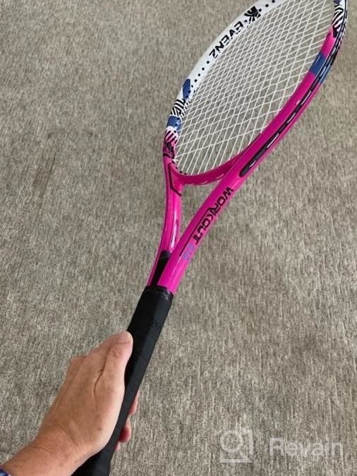 img 1 attached to KEVENZ Tennis Racket For Adults,Carbon Fiber Tennis Racquet With Carring Bag,Light Weight And Shock Resistant review by Veeravelu Tang