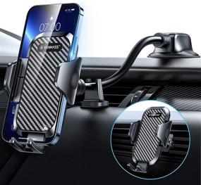 img 4 attached to 🚗 [Upgraded] VANMASS Car Phone Mount: Double Stable Support for iPhone 13 Pro Max, Samsung Galaxy, and Heavy Duty Vehicles