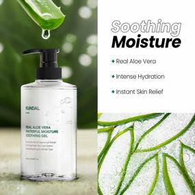 img 2 attached to Kundal Real Aloe Vera Waterful Moisture Soothing Gel 16.9 Fl.Oz(500Ml) Pack Of 2