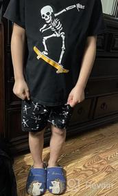 img 8 attached to Cool and Comfortable MyFav Cotton Sleepwear Summer Skateboard Apparel for Boys