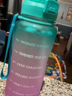 картинка 1 прикреплена к отзыву 64Oz Motivational Water Bottle With Time Marker, Straw & Leakproof Tritan BPA Free Jug For Daily Fitness, Gym & Outdoor Sports - Fidus Large Half Gallon от Cesar Hubbard